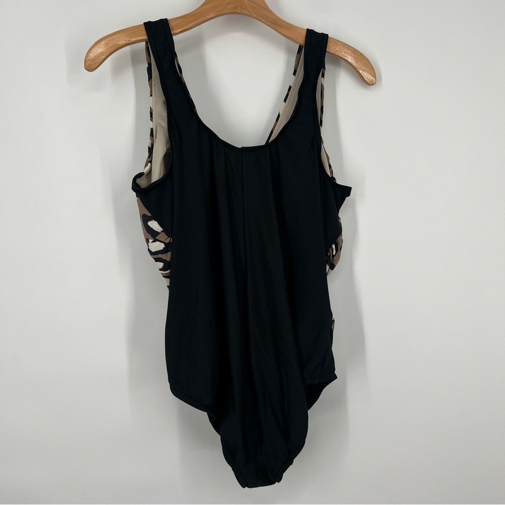 Miraclesuit Leopard Animal Print Ruffle One Piece Swimsuit - Picture 6 of 8